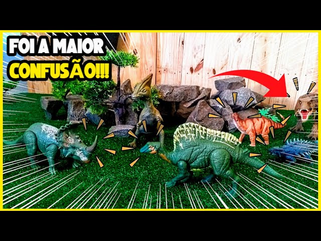 TYRANNOSAURUS REX VS ALBERTOSAURUS! Quem Será o Rei Dos Dinossauros Do Dino  Mundo, o Vale Encantado? 