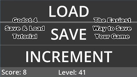 Godot 4 Save & Load Tutorial — The Easiest Way to Save Your Game (Beginner Friendly)