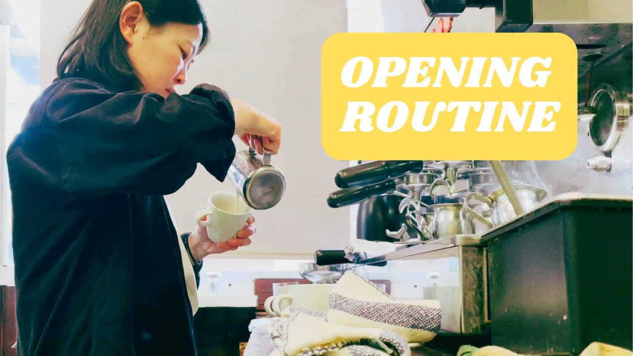 [Barista Vlog]Opening Routine in Aug カフェのモーニングルーティンワーク #11 - YouTube