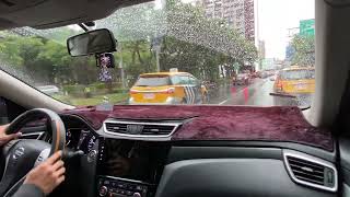 ASMR | Passenger POV | Taiwan Rainy Serenity Traffic jam | No Talking