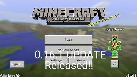 Minecraft PE 0.16.1 | MCPE 0.16.1 UPDATE REALESED!! + IOS DOWNLOAD LINK!! (Pocket Edition)