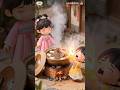 दो नन्हे शेफ की मजेदार कुकिंग! 🍖🍚 | Mini Chefs Cooking Adventure#trending #vairalvideo #shorts