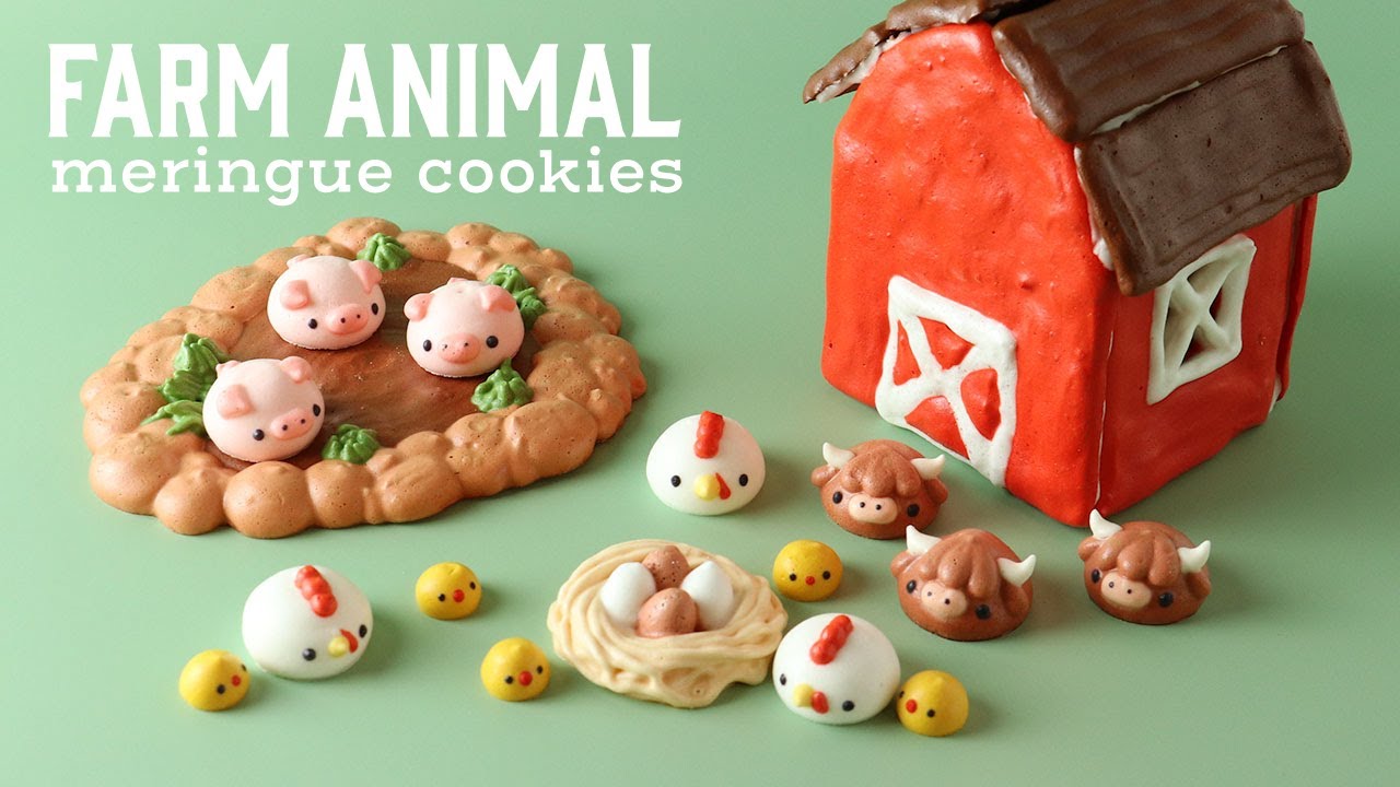 Farm Animal Meringue Cookies YouTube