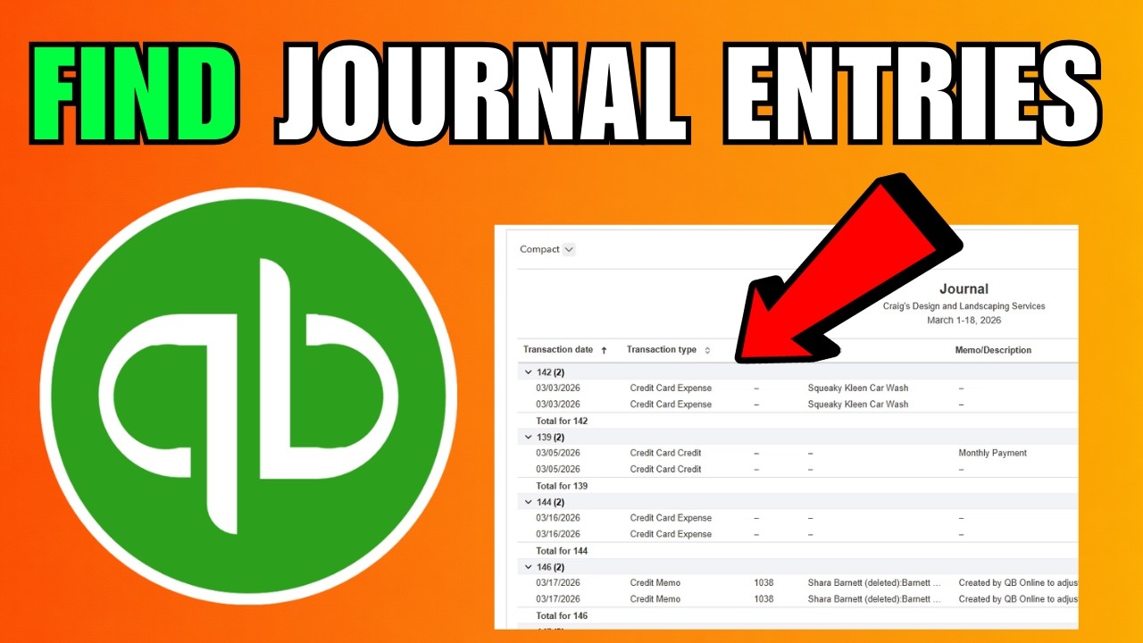 How To Find Journal Entries In QuickBooks Online (2026) (Step By Step ...