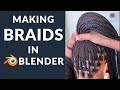 How to Make Braids in Blender (Easy!!!) | Blender Tutorial Blender hair tutorial
