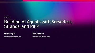 AWS re:Invent 2025 - Building AI Agents with Serverless, Strands, and MCP (NTA405)