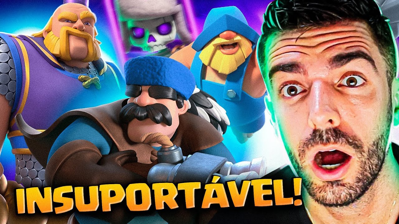 DECK RAPIDO DE GIGANTE REAL COM CACADOR NO CLASH ROYALE!