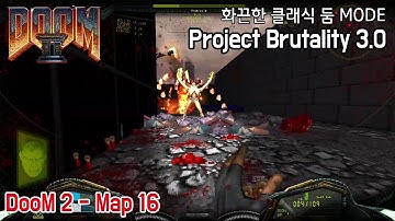 DooM 2 map16 Suburbs - Brutal DooM Project brutality 3.0 beta mode - 1080p 60fps