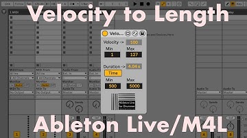 MIDI Velocity To Note Length Scale  Max for Live device for Ableton Live