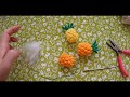毛糸ザッカストアーズさんのラパンという糸でパイナップル🍍を編みました。