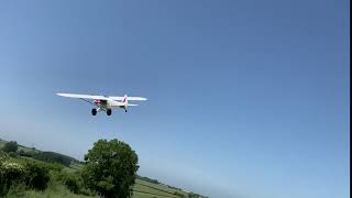 Piper Super cub STOL bush plane fly-by