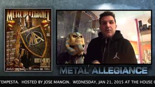 Charlie Benante of Anthrax talks about the Metal Allegiance show at House of Blues January 21, 2015