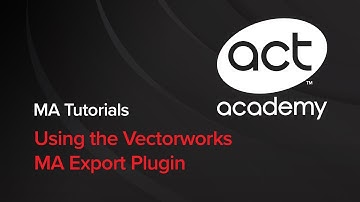 Using the Vectorworks MA Export Plugin