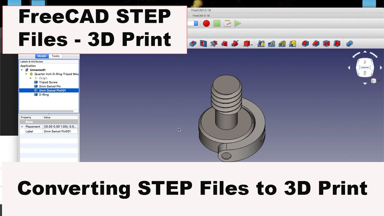 convert step to stl freecad