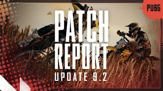 PUBG | Patch Report - Update 9.2