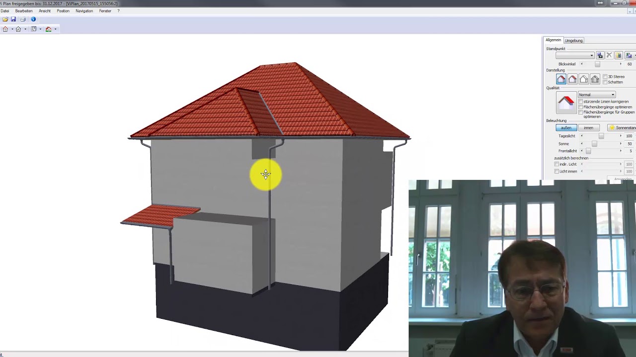 Vi Plan - Flachdach statt Walmdach inkl. Geschoss einfügen