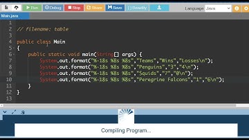 Java Output Lesson 02) Table Format