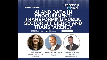 AI and Data in Procurement: Transforming Public Sector Efficiency and Transparency Webinar