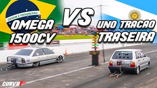 OMEGA V8 DESAFIOU O UNO TURBO TRAÇÃO TRASEIRA!!