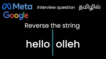 Reverse a String in Tamil | Leetcode problem - 344 | easy solution in tamil