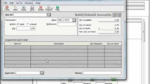 Sage 50 Tutorial Building and Unbuilding Assemblies Sage Training Lesson 8.1