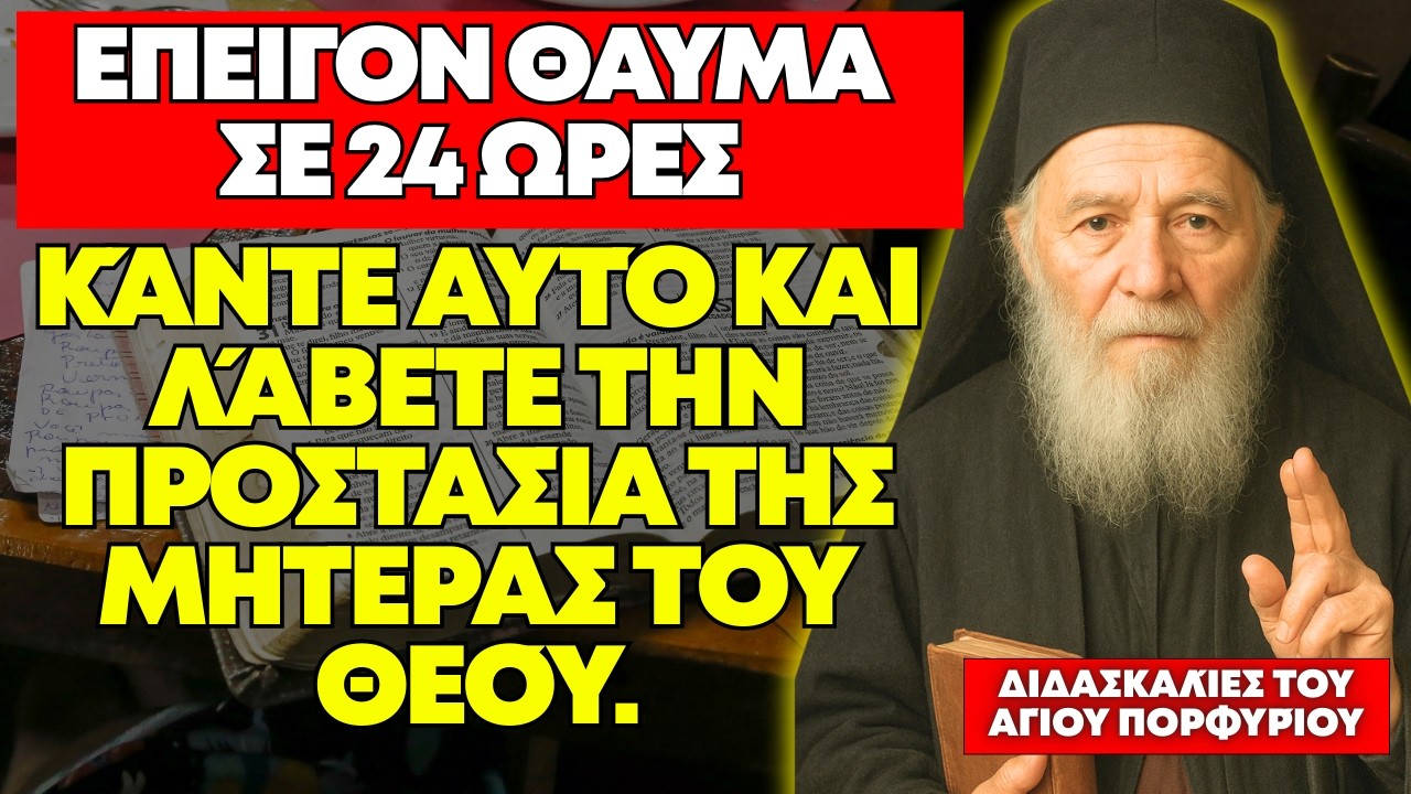 ΠΏΣ ΝΑ ΖΗΤΉΣΕΤΕ ΑΠΌ ΤΗ ΜΗΤΈΡΑ ΤΟΥ ΘΕΟΎ ΕΠΕΊΓΟΥΣΑ ΘΕΪΚΉ ΠΡΟΣΤΑΣΊΑ - ΔΙΔΑΣΚΑΛΊΕΣ ΤΟΥ ΑΓΊΟΥ ΠΟΡΦΥΡΊΟΥ