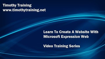 Expression Web Tutorial - Video 1