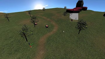 Robots playing cat and mouse in the MORSE simulator