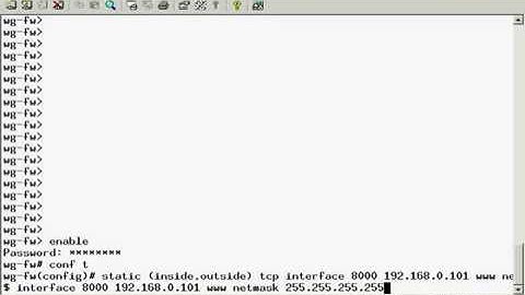 YouTube - Cisco PIX Port Forwarding Configuration.flv