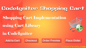 Shopping Cart Implementation in CodeIgniter