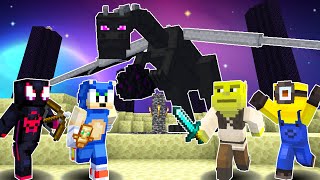 Hardcore VS The Ender Dragon! 🐲🥚 Minecraft Celebrity Hardcore [5]