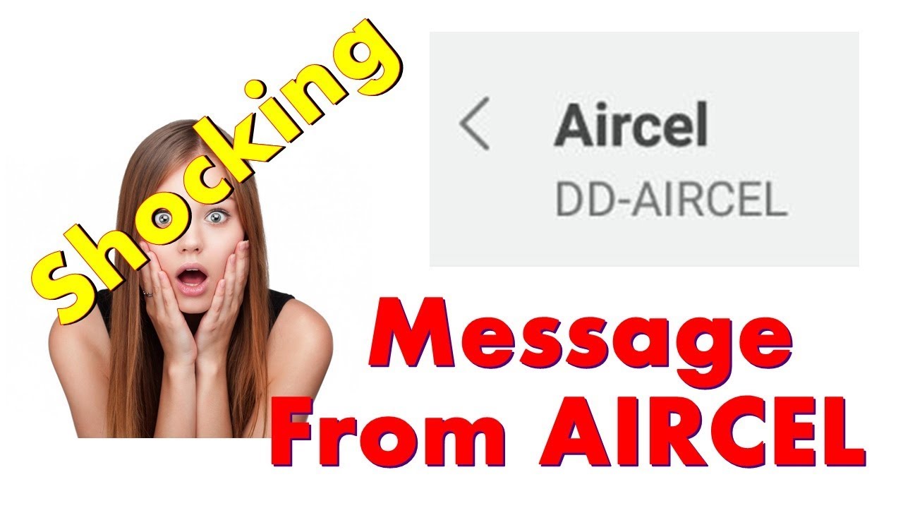 I Got Aircel Shocking Message proof About Aircel Down Problem  