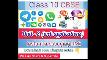 Class-10 IT Lecture-13 || instant messaging (IM) and it
