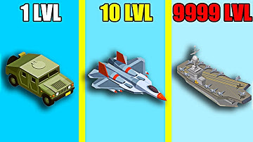 Merge Military! MOST STRONGEST MILITARY CAR EVOLUTION! Merge Military Max Level