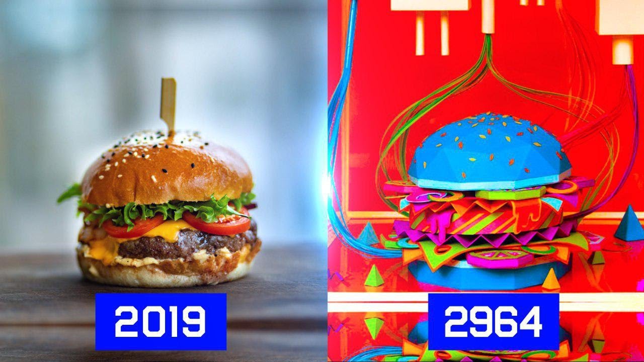 ⁣Будущее ... ЕДЫ. Как будет выглядеть бургер через 100 лет?