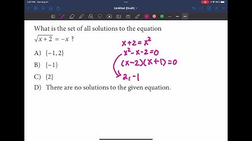 SAT Math Practice Test 9 Common Error Problem #15 (No-Calculator)