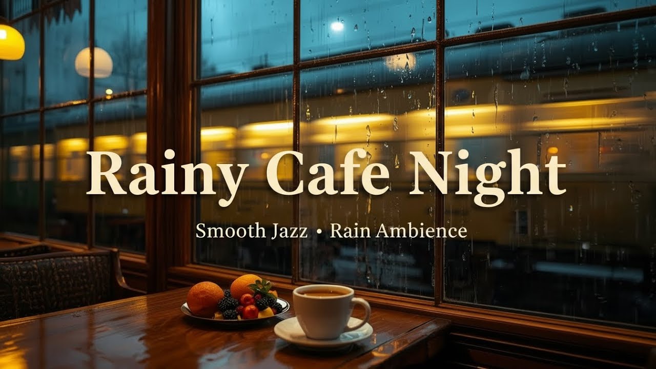 Rainy Vintage Cafe Live ☕🚆 | Cozy Rain Sounds & Smooth Jazz Piano for Study and Sleep
