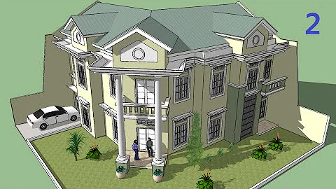 Sketchup tutorial Make a house building Part 2