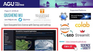 agu 2021 - open geospatial data science with geemap and leafmap