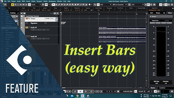 How to insert bars in Cubase 10.5