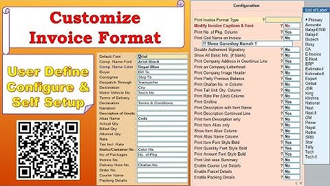 Self Configure & Setup Invoice | Print E- Invoice with QR Code Setup | Customize Half Page Invoice
