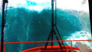 Ship in Storm | Multiple MONSTER WAVES Hit Recuse Vessel