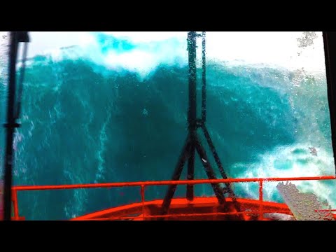 Ship in Storm | Multiple MONSTER WAVES Hit Recuse Vessel in the North Sea! [Watch Until End]