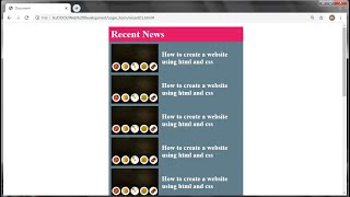 How To Create Recent Posts Section Using HTML & CSS |  Web Designing Tutorial