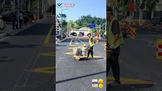 Tunnel Entrance Road Marking Project | Thermoplastic Traffic Line Painting