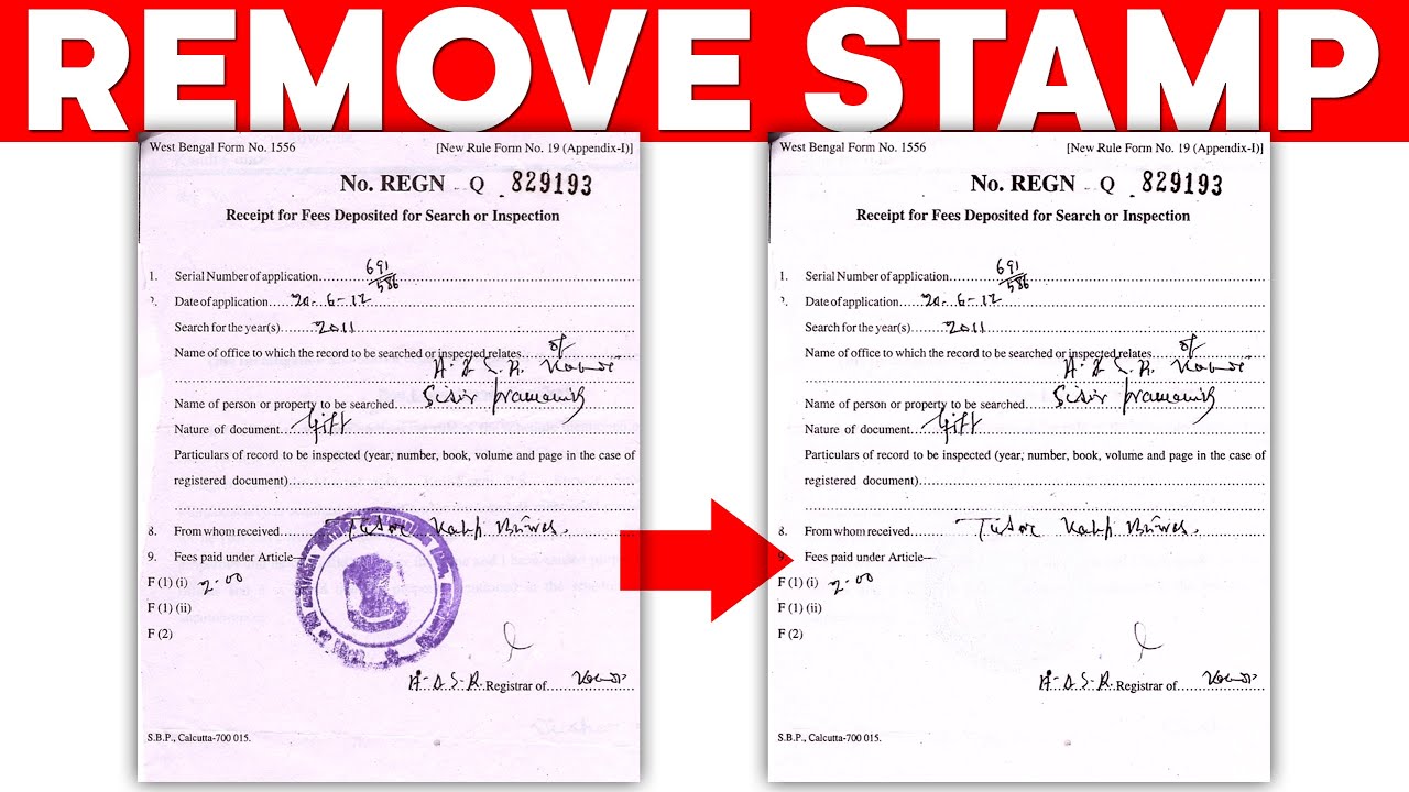 How To Remove Stamp From Any Document Easy Method Fun2Funtoosh YouTube
