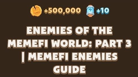 Today Memefi video answer || Enemies of the Memefi world Part 3 video answer | Memefi enemies Guide