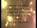 Michael jackson  you are not alone lyrics