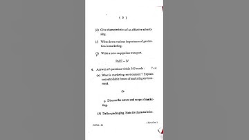 B.com(4 sem) principal of marketing (2022)year exam paper