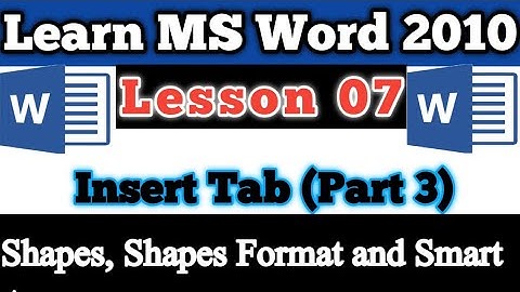 How to use Shapes format and Smart Art in ms word lesson 07 in urdu|| How to make chain in smart art